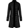 Bauzuoyo Abbigliamento medievale Uomo Halloween Cosplay Costume Steampunk Vintage Tailcoat Giacca Gotico Vittoriano Lungo Coat Uniformi Cappotto Pirati Abbigliamento Carnevale