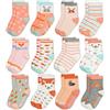 GRPSKCOS Calzini per bambini 12 paia di calzini antiscivolo per ragazze in ABS calzini antiscivolo per bambini 1-7 anni ragazze, #3 Carota Coniglio, 3-5 Anni