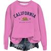 Generic Felpe da donna Los Angeles vintage spalla goccia lettera abiti Los Angeles California Backwoods College casual girocollo grafica felpe con cappuccio top vestiti gotico 2025 preppy Y2K solido