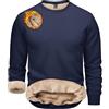 TACVASEN Uomo Felpe Foderate Camicie Sportive a Maniche Lunghe Maglioni Caldi Invernali, Blu Marino, S