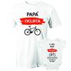 Puzzletee Coppia T-Shirt e Body Padre Figlio - Festa del Papà - Il Mio Papà è un Ciclista - Cotone Morbido e Traspirante, Stampa Diretta su Tessuto - Regalo Originale e Divertente