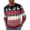 Terecey Maglione Natalizio Uomo Girocollo per Feste Invernali | 51,5% viscosa, 26,5% PBT e 22% nylon; vestibilità ampia, morbido e caldo, ideale per Natale e feste.
