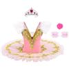 Lito Angels Children's Apparel Lito Angels Vestito tutù Ballerina per Bambina, Rosa, 5-6 Anni 116