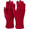 styleBREAKER Guanti da donna 3 in 1 per touchscreen con polsino in maglia rimovibile | Guanti invernali | 3 varianti d'uso | Morbidi, caldi ed elastici in molti colori, colore:Bordò-Rosso