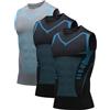 Richymfa Canotta Compressione Uomo 3PC Canottiera Contenitiva Palestra Snellente Maglia Modellante Dimagrante Shapewear Intimo Senza Maniche Tank Top Bodybuilding Canotte Fitness Fascia Pancia Traspirante