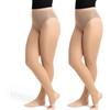 HZHSGLY 2 paia di collant da danza, comodi collant da danza senza piede neri, collant senza piede per donne e ragazze per uniformi scolastiche di danza jazz, Pelle, M