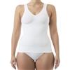 FarmaCell 607 (Bianco, XXL) Canotta Contenitiva Donna Push-Up, Intimo Modellante, Made in Italy
