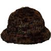 Kangol Faux Fur Casual Cappello a Falda Larga, Multicolore (Leopard Melange), S Unisex-Adulto