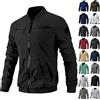 Generico Giacca Uomo Bomber Invernale Termico, Giubbotto Aviator Jacket Antivento e Impermeabile con Cerniera - Elegante Giacca con Tasche per Lavoro e Casual