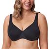 AISILIN Donna Reggiseno Senza Cuciture Minimizer Taglie Forti con Ferretto Senza Imbottitura Nero 4F