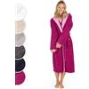 Blumtal Accappatoio Donna Spugna con Cappuccio - Accappatoio Donna Cotone Foderato - Accappatoio Spugna - Accappatoio Donna Spugna Morbida - Certificato Oeko-TEX® - Fucsia e rosa