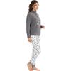 Viterbo Biancheria Pigiama Donna Invernale Caldo E Soffice in Morbido Coral Fleece LWW0085 (Grigio, S)
