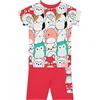 Squishmallows Set Maglietta Bambina E Pantaloncini, Vestiti Bambina Estate, T Shirt Bambino E Shorts Bambino Cam Il Gatto, Rosa 9-10 Anni