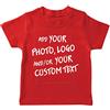 lepni.me Maglietta Bambini Manica Corta Maglia Personalizzata, Aggiungere Il Logo Aziendale, Il Proprio Design o Foto, Fare T Shirt Regalo (1-2 Anni Rosso Multicolore)