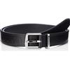 Calvin Klein Jeans Calvin Klein Cintura Donna Ck Must Metal Loop Belt Emb 2.5 cm Cintura in Pelle, Nero (Ck Black), 90 cm