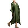 YouKD, Maxi abito lungo da donna bohémien in stile caftano, taglia unica, adatto come copricostume, vestaglia e per abbigliamento da casa, E verde., Taglia unica