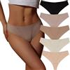 WKZSXXMJ Tanga Anti-camel Toe per Donna Intimo Coprente Senza Cuciture e Invisibile Invisibile Sotto Gli Indumenti Attillati 5 Pezzi(XL)