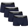 BomGuard Set di 4 boxer da uomo, in cotone con elastico, biancheria intima comoda con elastico in vita jacquard