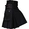 Generic Kilt tradizionale scozzese scozzese da uomo gonne a pieghe vintage gotico kilt vintage medievale steampunk cargo gonna a pieghe Utility punk quadri gonne costume di