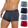 Casey Kevin Boxer Uomo da 4 Pezzi, Modal Mutande Uomo Boxer Elasticizzato Traspirante Morbidi Boxer da Uomo, L