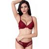 Bluewhalebaby Sexy Reggiseno da donna in pizzo trasparente, rosso vibo, UK Size 32C = Asian Tag Size 34C