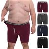 INNERSY Boxer da Uomo Taglie Forti, Mutande, Uomini, Cotone, con Apertura, Biancheria Intima XL-6XL, Confezione da 4 Pezzi, 3XL Grote maten