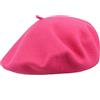 Melegari Berretto Basco Donna | 100% Lana | Roma Beret | Made in Italy (Rosa 53)