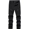 Foweknow Pantaloni lunghi per mountain bike, da uomo, estivi, da trekking, leggeri, ad asciugatura rapida, per attività all'aperto, traspiranti, impermeabili, antivento, 04 nero., 4XL