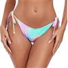 RELLECIGA Donna Slip Swimwear Classico Bikini con Fondo a Laccetti Bottom Splash S