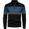 Generico Maglione Mezza Zip Uomo Lana Invernale Elegante Pullover Dolcevita Caldo Manica Lunga Maglioni Stand Collare Casual Pesante Basic Giacca Felpe Cashmere Nero Sweater Termica Classics Maglioncino Moda