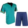 Navigare Pigiama Uomo Estivo in Cotone Jersey, Maglia Manica Corta con Scollo Serafino e Pantalone Corto, Misure M-L-XL-XXL Varie Fantasie (IT, Testo, M, Regular, Regular, 1990 Salvia)