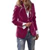 Leaomuny Blazer Donna Velluto Liscio Elegante Curvy Giacca Women Invernale Morbido Manica Lunga Cardigan Casual da Ufficio Moda Coat Cerimonia Vintage da Ufficio Jacket Sfoderato Riunioni Sociali