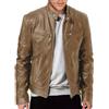 Udbeksid Giacca Pelle Uomo Vintage Moto, Uomo Giubbotto Manica Lunga Finta Pelle Biker Casuale Giacca da Casual Slim Colletto Alla Coreana Giacca Invernale Uomo Motociclista Leather Jacket Men (C,3XL)