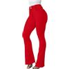 KBOPLEMQ Jeans da donna con taglio a percussione, a vita alta, skinny, pantaloni cargo casual, da donna, svasati, taglio svasato, slim fit, jeans streetwear, O rosso., M