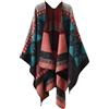 Comilaka Donna Poncho Elegante Mantella Maglione Aperto Oversize Poncho Coperta Lungo Cardigan Maglione Cappotti Autunno Inverno