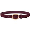 GOTOANT Cintura da donna in pelle scamosciata marrone cintura in vita per abito casual jeans donna vera pelle fibbia oro cintura, Ancora Rosso, Fits waist size: 32-35