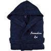 Cieffepi Home Collections Solo Mio Basic Accappatoio Personalizzato con Cappuccio in Morbida Spugna idrofila di Puro Cotone (M, Navy)