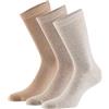 mehrstrumpf 6/12 paia di calzini da uomo e da donna, 100% biologici, con elastico confortevole senza cuciture (modello: Biolivia), beige., 43-46