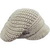 Melegari Berretto di Maglia con Visiera | Brenta Peak Hat | Lana Alpaca | Made in Italy | Donna/Ragazza | Autunno/Inverno (Beige)
