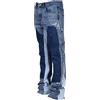 M&Catree Jeans da Uomo Patchwork con Stampa Splash Inchiostro Bootcut Baggy Pantaloni Flare Casual Hip Hop Y2K Denim Pants Streetwear