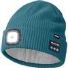 ATNKE LED Bluetooth Cappello con Luce,USB Ricaricabile 4 LED Senza Fili Musicale Altoparlante Corsa Cappello Invernale Calda Maglia Berretto con Pile Foderato Regali per Uomo e Donna/Olive Green