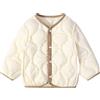 Generico Piumino 100 Grammi Bambino Bambina 1-6 Anni Senza Cappuccio con Bottoni Giacca Primaverile Leggero Imbottito Trapuntato Giubbotto Casual Come Strato Interno o Esterno per Outdoor Casa,Bianco,120