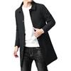 Generic Trench da uomo slim fit monopetto business casual giacca lunga leggera con risvolto autunno giacca a vento soprabito