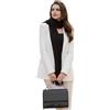 LA FERANI Sciarpa da Donna in Cashmere Autunno Inverno 185x65 Bianco Nero Pashmina Panno Lana Tinta Unita Regalo per Lei, Rosso Scuro (Nero)
