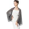 BEAUTELICATE Scialle Coprispalle Elegante Donna Stola Chiffon Cape Estivo per Abito Sposa Damigella Cerimonia Matrimonio Serata