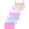 LOREZA ® 5 Bambine Bustier in Cotone Spalla X con Strass Reggiseno a Spaghetti Reggiseno Sportivo