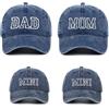 AMateschitz Berretto da baseball DAD Mama MINI Genitore Bambino Cappellino da baseball Unisex Vintage Berretto da baseball Classico Cotone Cappello da baseball Regolabile Cappello da baseball Famiglia