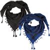 LOVARZI Set 2 Kefiah Palestinese Uomo Donna, Shemagh Blu e Nero
