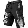 Generic Pantaloncini uomo vichingo teschio grafica stampa 3D leggeri lavoro esterno viaggio escursionismo cargo estate mare(Skull-QM-DK-1,3XL)