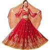 ZYACTU Danza del Ventre Aladdin Jasmine Princess Dress Up Party Halloween Performance Costumi Cosplay Outfits, 06-Vino Rosso, L